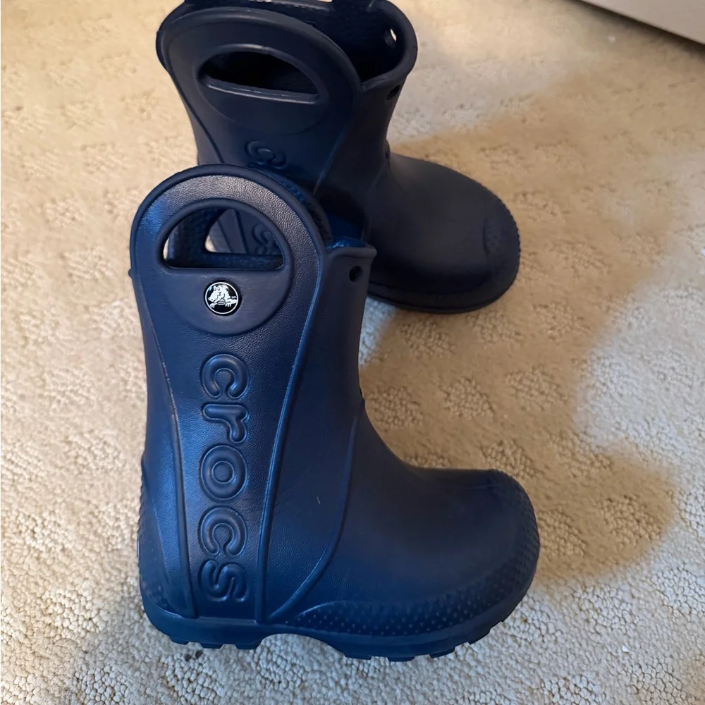 Crocs Kids Navy Blue Rain Boots